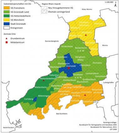 LEADER-Landkarte Landkarte der LAEDER-Region